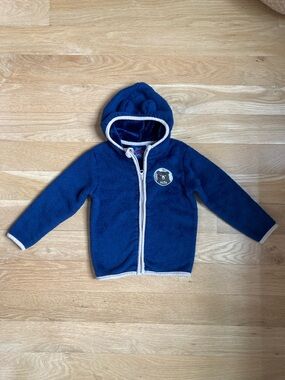 Alta Ski Blue Hooded Bear Fleece Jacket for Kids 1-2years